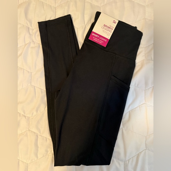 SO Pants - 🦄 SO High Rise Sporty Leggings - Black